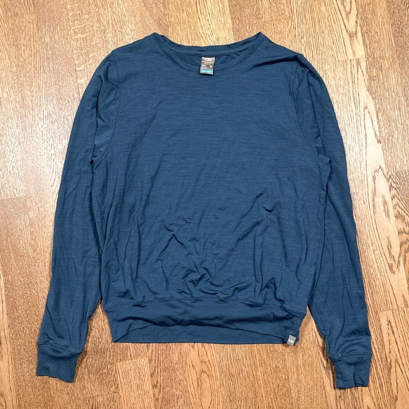 Icebreaker Mira Merino Wool Cool Lite Blue Base Layer L/S T Shirt Womens Medium - Picture 1 of 8